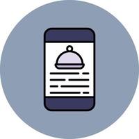 design de ícone criativo de aplicativo de comida vetor