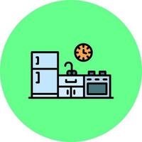 design de ícone criativo de cozinha vetor