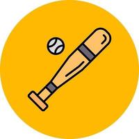 design de ícone criativo de taco de beisebol vetor