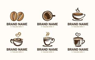 conjunto de logotipos de café vintage vetor