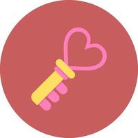 design de ícone criativo de chave de amor vetor