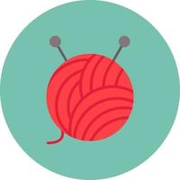 design de ícone criativo de bola de lã vetor