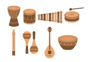 Instrumento Musical Africano Livre Africano vetor