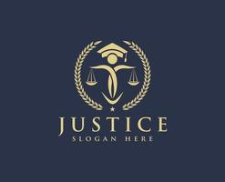 modelos de vetores de logotipo de advogado de justiça