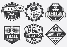 9 emblemas do vetor da bola
