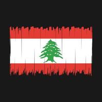 escova de bandeira do líbano vetor