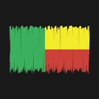 vetor de pincel de bandeira do benin