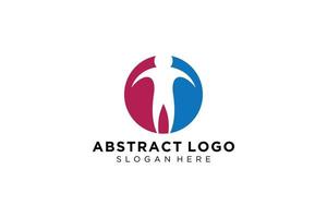 pessoas abstratas vetoriais e coleção de logotipos de família, ícones de pessoas, modelo de logotipo de saúde, símbolo de cuidado. vetor