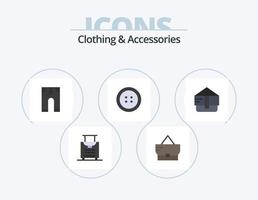 roupas e acessórios plana icon pack 5 design de ícone. . roupas. vetor