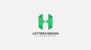 símbolo incrível do ícone do design do logotipo da letra h vetor
