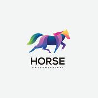 logotipo de design de cavalo premium colorido vetor