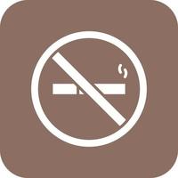 glifo proibido fumar no ícone de fundo da esquina vetor