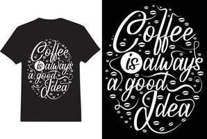 design de camisetas tipografia café vetor