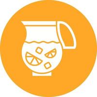 ícone de círculo de glifo de jarro de limonada vetor
