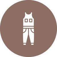 ícone de círculo de glifo de roupas de macacão vetor