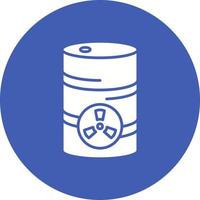 ícone de círculo de glifo de lixo tóxico vetor