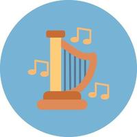 design de ícone criativo de harpa vetor