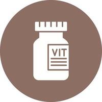 ícone de círculo de glifo de vitaminas vetor
