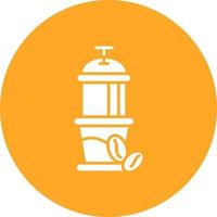 ícone de círculo de glifo de gotejador de café vetor