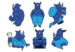 Vector Rhino Mascot gratuito
