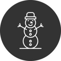 design de ícone criativo de boneco de neve vetor