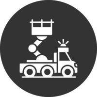 design de ícone criativo de caminhão de escada vetor