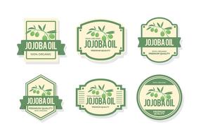 etiqueta de óleo de jojoba vetor livre