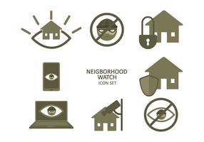 Conjunto gratuito de ícones de vizinhança vetor
