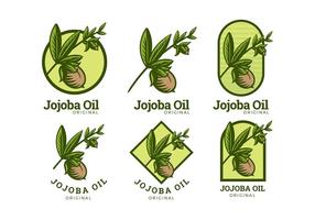logotipo de óleo de jojoba vetor livre