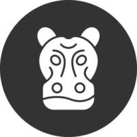 design de ícone criativo de hipopótamo vetor