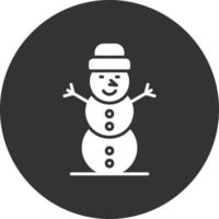 design de ícone criativo de boneco de neve vetor