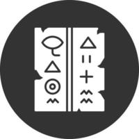 design de ícone criativo de hieróglifo vetor
