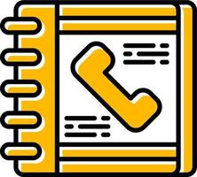 design de ícone criativo de lista telefônica vetor