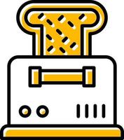 design de ícone criativo de torradeira vetor