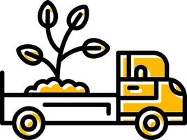 design de ícone criativo de caminhão de entrega vetor