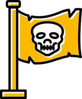 design de ícone criativo de bandeira de piratas vetor