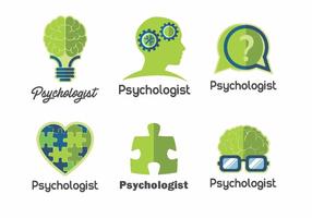 Pacote de vetores do logotipo da psicologia