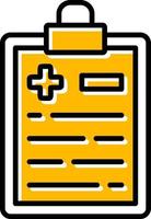 design de ícone criativo de relatório médico vetor