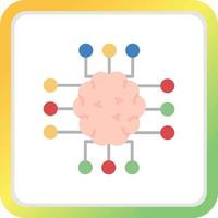 design de ícone criativo de neuroimagem vetor