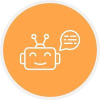 design de ícone criativo de chatbot vetor