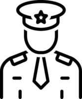 ícone de linha para capitão vetor