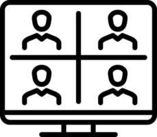 ícone de linha para conferências vetor