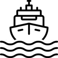 ícone de linha para barcos vetor