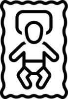 ícone de linha para bebê vetor
