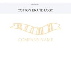 empresa de logotipo de marca de algodão vetor