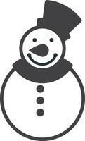 ilustração de boneco de neve em estilo minimalista vetor