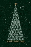 ilustração de uma árvore de natal. o símbolo tradicional do ano novo e do natal é a árvore de natal vetor
