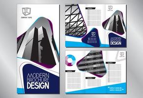 modelo de folheto de negócios com três dobras vetor
