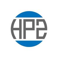design do logotipo da carta hpz em fundo branco. conceito de logotipo de círculo de iniciais criativas hpz. design de letras hpz. vetor