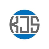 design do logotipo da carta kjs em fundo branco. kjs iniciais criativas circundam o conceito de logotipo. design de letras kjs. vetor